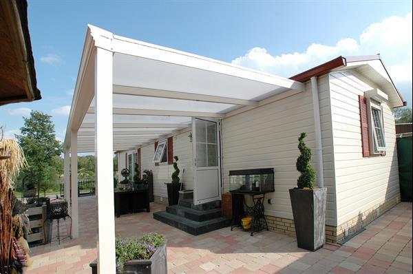 Grote foto profiline xxl veranda 800x400 cm polycarbonaat dak tuin en terras tegels en terrasdelen