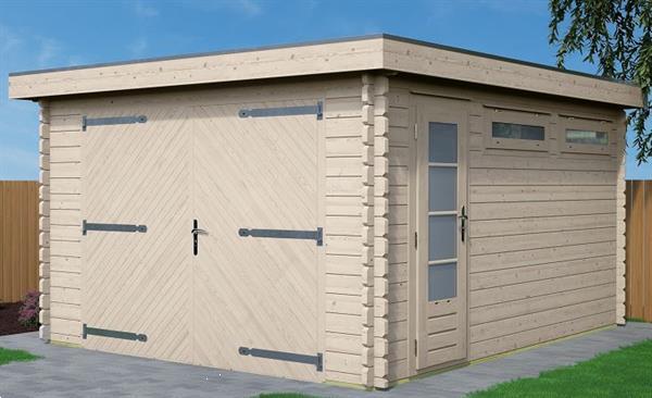Grote foto actie garage platdak 370x520cm 44mm tuin en terras tuinhuisjes en blokhutten