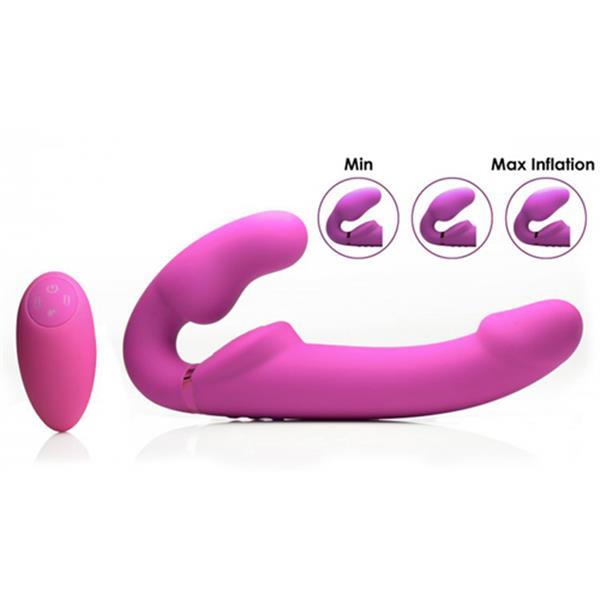Grote foto opblaasbare strapless strap on met afstandsbediening erotiek overige stimuli