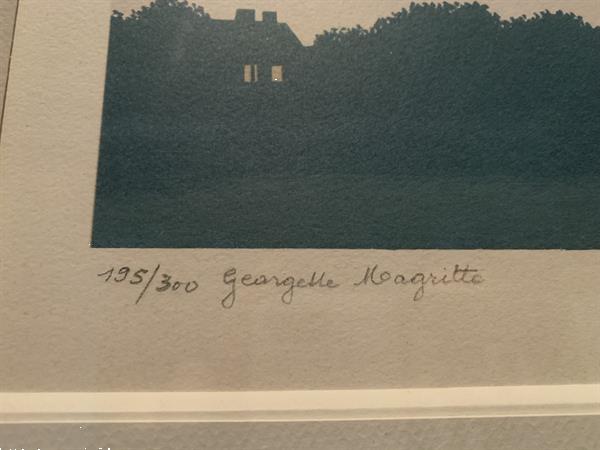 Grote foto ren magritte litho antiek en kunst litho en zeefdrukken