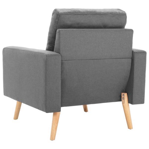 Grote foto vidaxl fauteuil gris clair tissu huis en inrichting stoelen