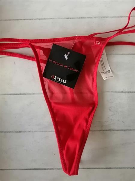 Grote foto rode doorzichtige string van morgan small kleding dames ondergoed en lingerie merkkleding