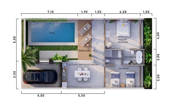 Grote foto bungalow inclusief zwembad slechts 99.950 huizen en kamers nieuw buiten europa