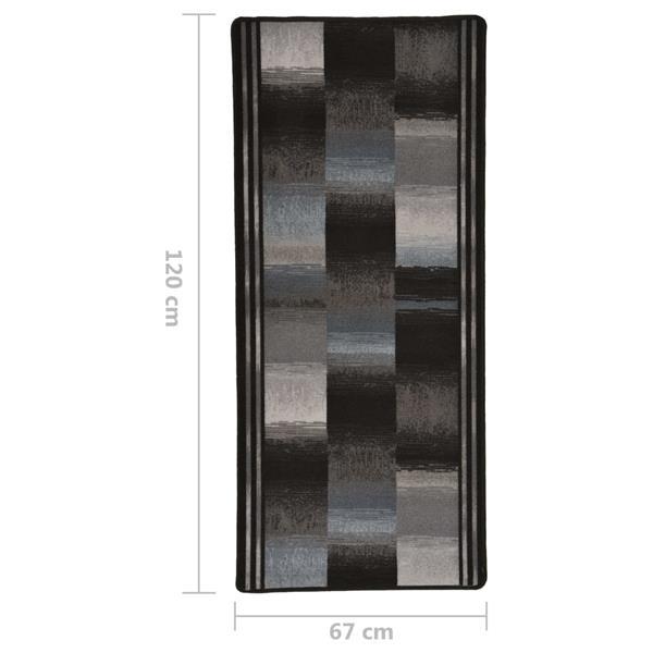 Grote foto vidaxl tapis de couloir support de gel noir 67x120 cm huis en inrichting vloerbedekking en kleden