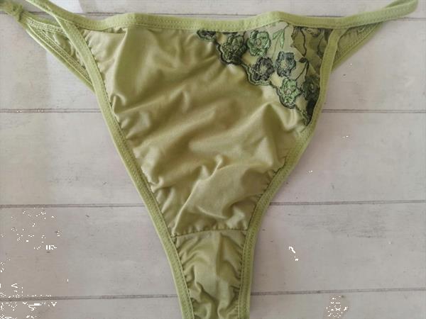 Grote foto doorzichtige olijfgroene bh met string 70b kleding dames ondergoed en lingerie merkkleding