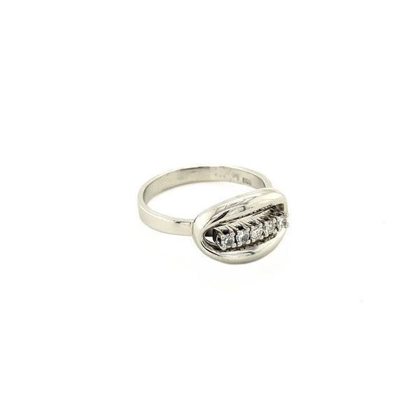 Grote foto witgouden fantasie ring met diamant 14 krt kleding dames sieraden