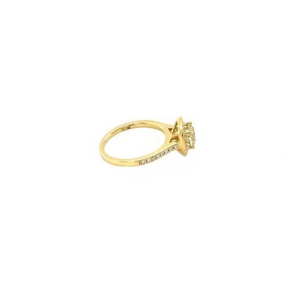Grote foto gouden ring met diamant 18 krt nieuw kleding dames sieraden