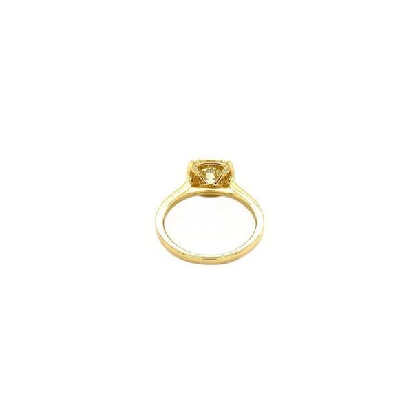 Grote foto gouden ring met diamant 18 krt nieuw kleding dames sieraden