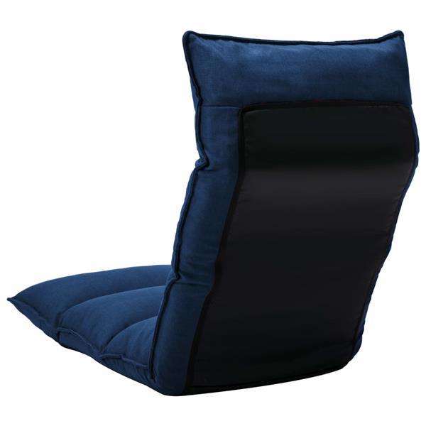 Grote foto vidaxl chaise pliable de sol bleu tissu huis en inrichting stoelen