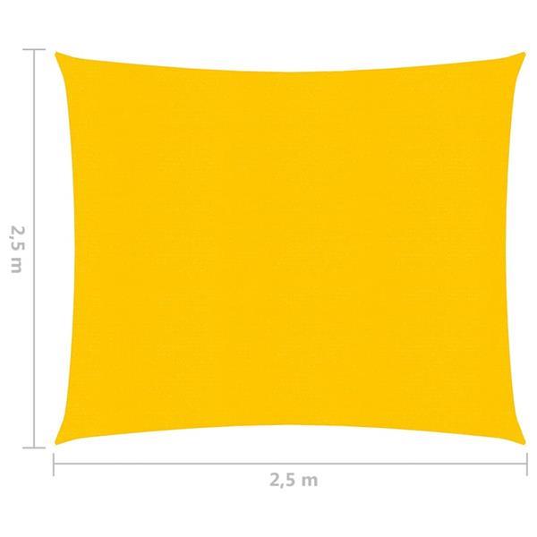 Grote foto vidaxl voile d ombrage 160 g m jaune 2 5x2 5 m pehd tuin en terras overige tuin en terras