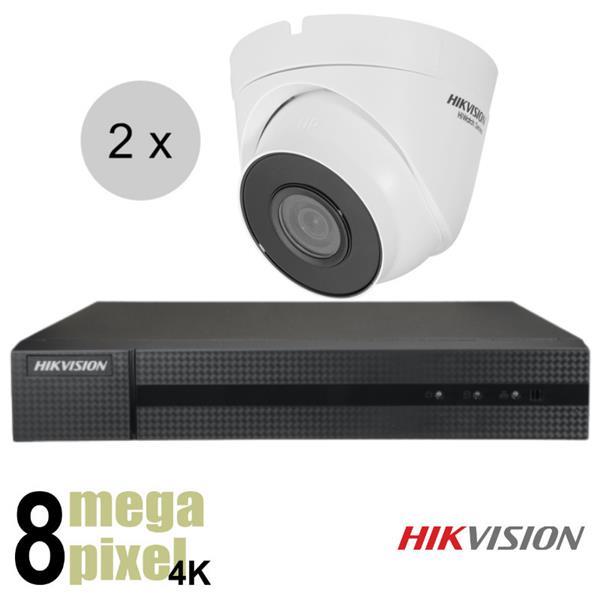 Grote foto hikvision 4k ip camerasysteem 2 camera 30m nachtzicht audio tv en foto professionele video apparatuur