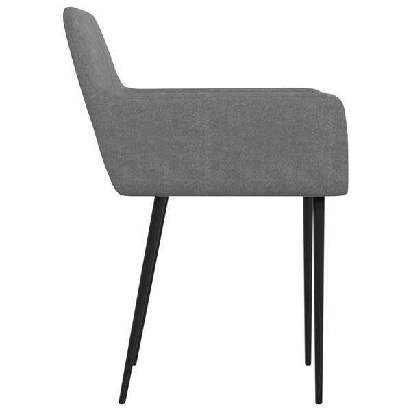 Grote foto vidaxl chaises de salle manger 6 pcs gris clair tissu huis en inrichting stoelen