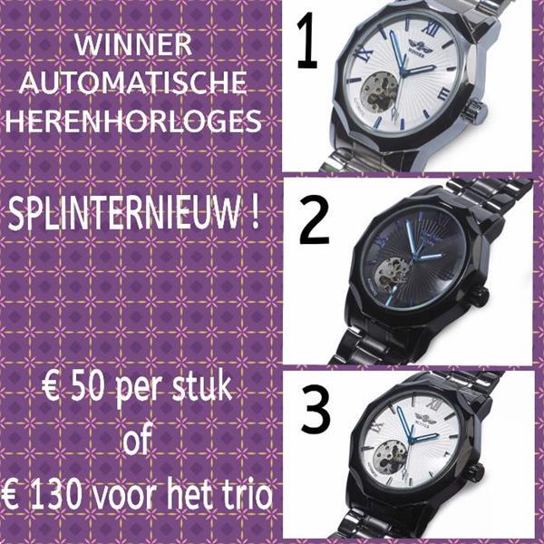 Grote foto 3 automatische horloges van winner sieraden tassen en uiterlijk heren