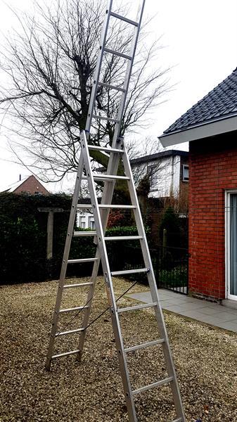 Grote foto proffesionele galico ladder 3 x 9 treden doe het zelf en verbouw ladders en trappen