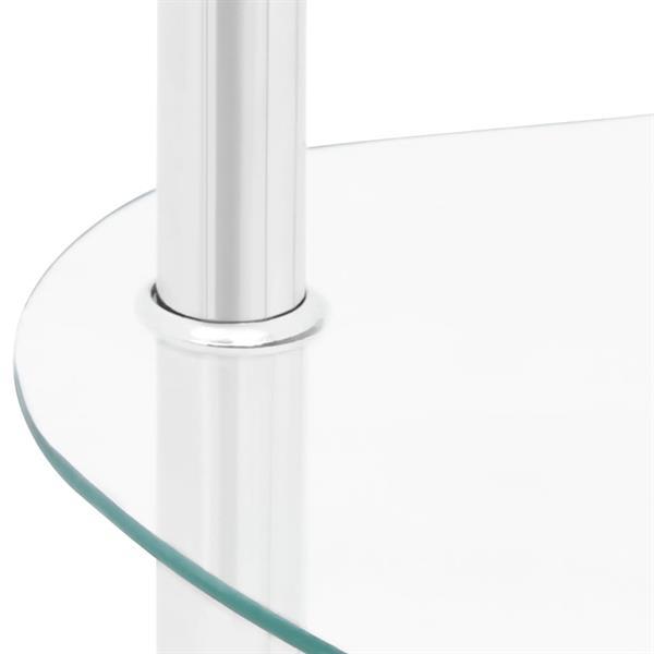 Grote foto vidaxl table d appoint 2 niveaux transparent 38x38x50 cm ver huis en inrichting eettafels