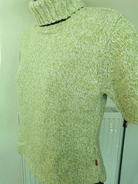 Grote foto olijfkleurig gemeleerd truitje van jackpot mt 38 kleding dames truien en vesten