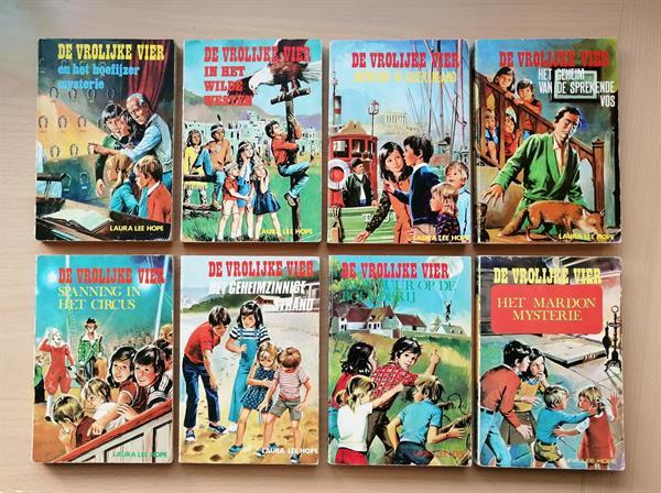 Grote foto volledige vintage reeks de vrolijke vier 1974 1976 boeken jeugd 10 tot 12 jaar