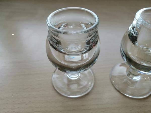 Grote foto 2 nieuwe druppelglaasjes op voetje verzamelen glas en borrelglaasjes