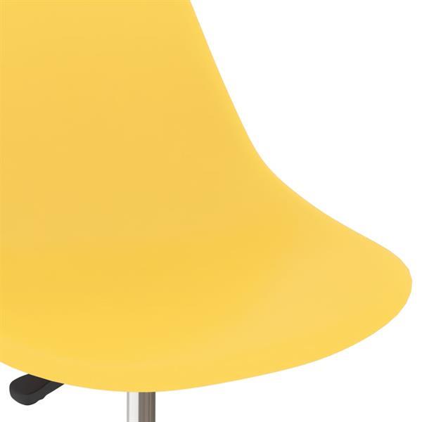 Grote foto vidaxl chaises de salle manger pivotantes 6 pcs jaune pp huis en inrichting stoelen