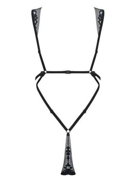 Grote foto figurea kanten stringbody zwart erotiek kleding
