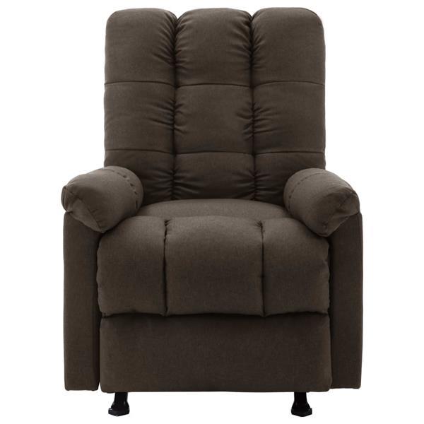 Grote foto vidaxl fauteuil de massage inclinable marron fonc tissu huis en inrichting stoelen