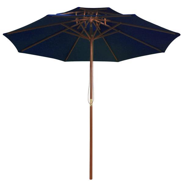 Grote foto vidaxl parasol double avec m t en bois bleu 270 cm tuin en terras overige tuin en terras