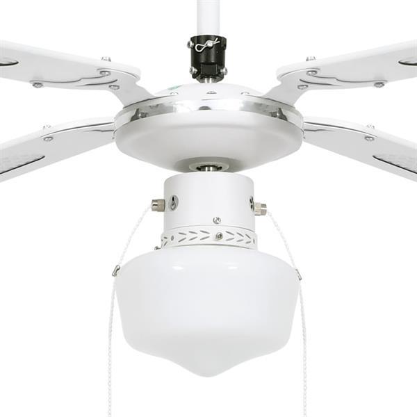 Grote foto vidaxl plafondventilator met lamp 106 cm wit witgoed en apparatuur ventilatoren en airco