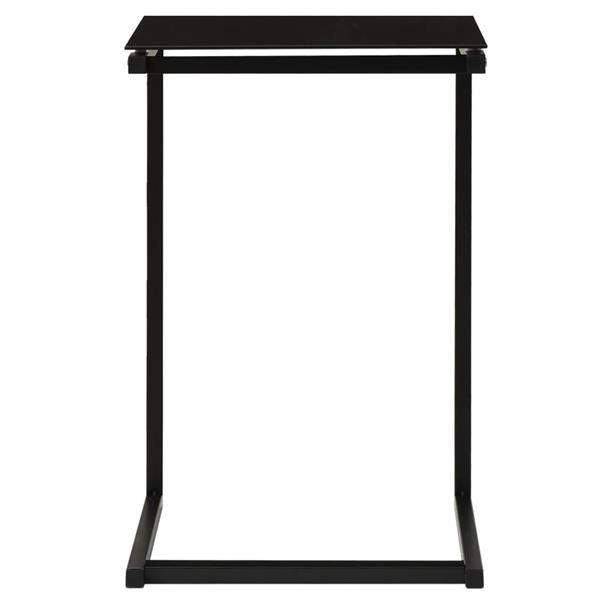 Grote foto vidaxl table d appoint noir 40x40x60 cm verre tremp huis en inrichting eettafels