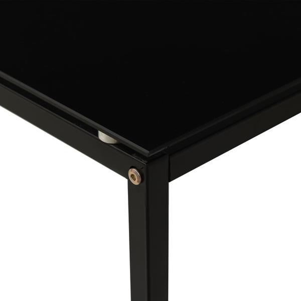 Grote foto vidaxl table d appoint noir 40x40x60 cm verre tremp huis en inrichting eettafels