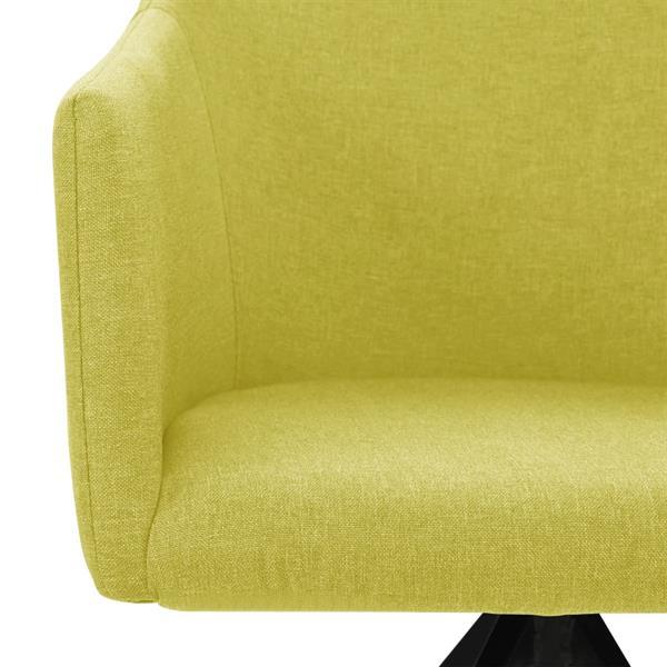 Grote foto vidaxl chaises pivotantes de salle manger 2 pcs vert tissu huis en inrichting stoelen
