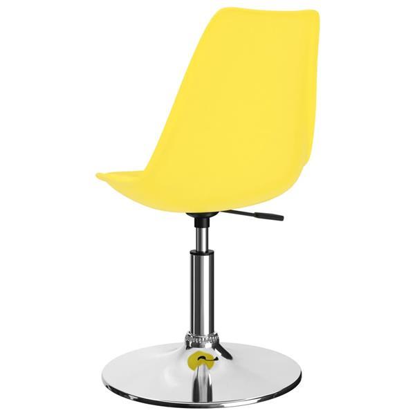Grote foto vidaxl chaises de salle manger pivotantes 2 pcs jaune simi huis en inrichting stoelen