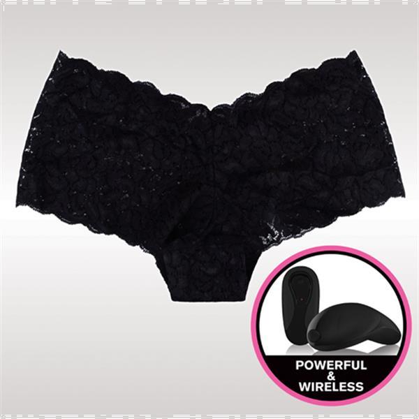 Grote foto zwart kanten boyshort met bullet erotiek vibrators