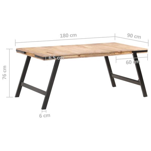 Grote foto vidaxl table de salle manger 180x90x76 cm bois de manguier huis en inrichting eettafels