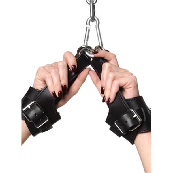 Grote foto strict leather fleece lined suspension cuffs erotiek bondage artikelen