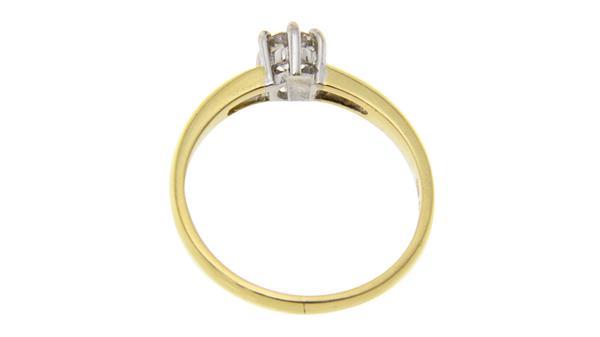 Grote foto gouden solitair ring met diamant 0.30crt. 18 krt kleding dames sieraden