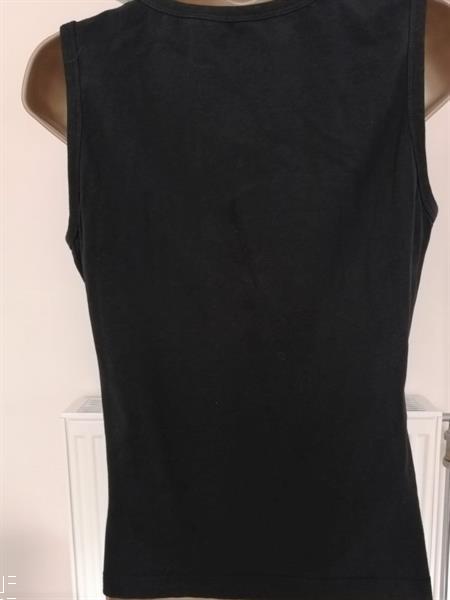 Grote foto zwart topje met print en spijkertjes van esprit kleding dames tops