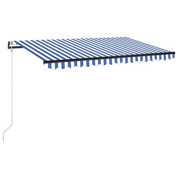 Grote foto vidaxl auvent r tractable automatique 450x350 cm bleu et bla tuin en terras overige tuin en terras