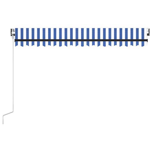 Grote foto vidaxl auvent r tractable automatique 450x350 cm bleu et bla tuin en terras overige tuin en terras