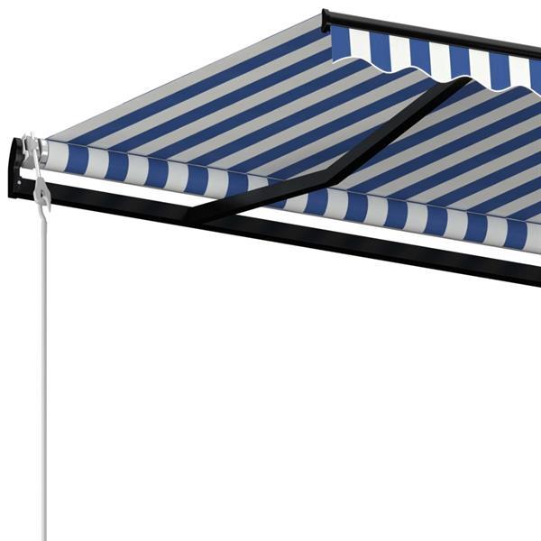 Grote foto vidaxl auvent r tractable automatique 450x350 cm bleu et bla tuin en terras overige tuin en terras