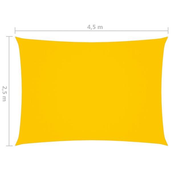 Grote foto vidaxl zonnescherm rechthoekig 2 5x4 5 m oxford stof geel tuin en terras overige tuin en terras