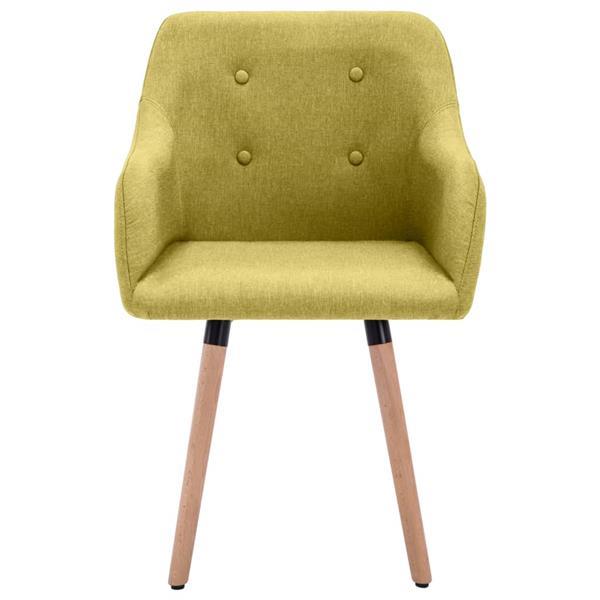 Grote foto vidaxl chaises de salle manger 6 pcs vert tissu huis en inrichting stoelen