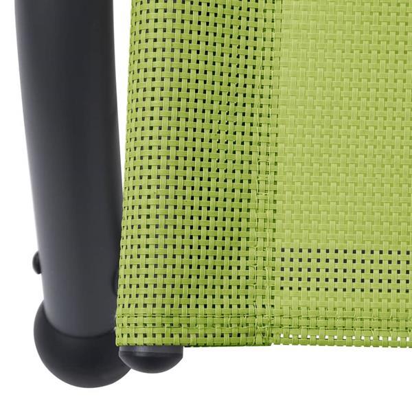Grote foto vidaxl chaise longue double avec auvent textil ne vert tuin en terras tuinmeubelen