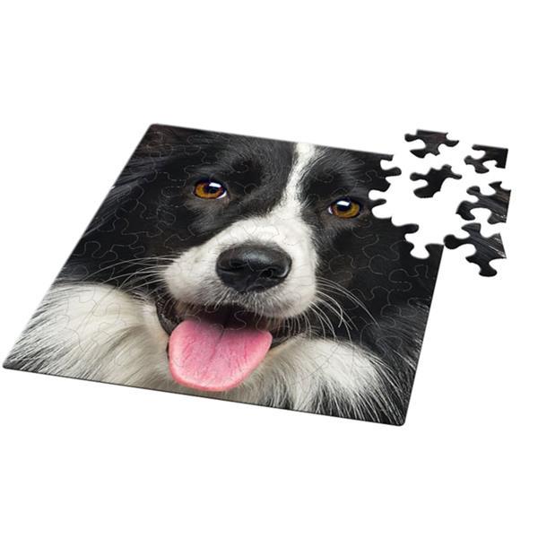 Grote foto curiosi q puzzel moeilijke stukjes hond 66 stukjes verzamelen overige verzamelingen