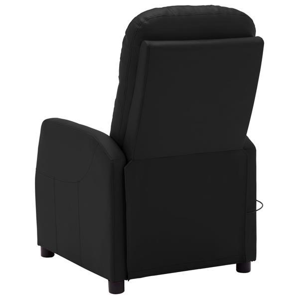 Grote foto vidaxl fauteuil de massage inclinable noir similicuir huis en inrichting stoelen