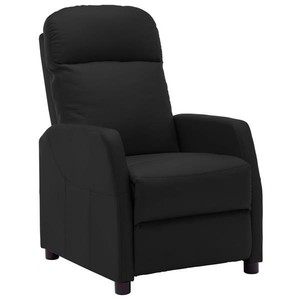 Grote foto vidaxl fauteuil inclinable noir similicuir huis en inrichting stoelen