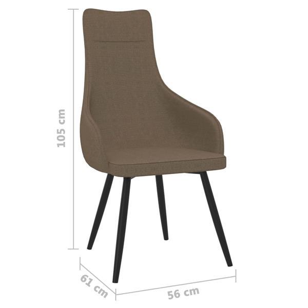 Grote foto vidaxl chaise de canap avec repose pied taupe tissu huis en inrichting stoelen