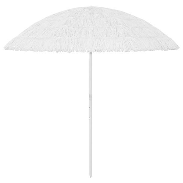 Grote foto vidaxl parasol de plage hawaii blanc 300 cm tuin en terras overige tuin en terras