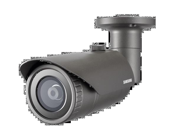 Grote foto samsung qno 6030rp netwerk bullet camera voor buiten 2mp audio tv en foto professionele video apparatuur