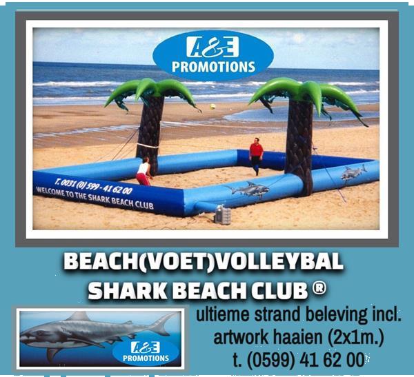 Grote foto haai artwork beachvolleybal kussen verhuur gent sport en fitness overige sport en fitness