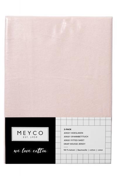 Grote foto hoeslaken jersey lichroze 70x140 150 cm 2st meyco kinderen en baby complete kinderkamers